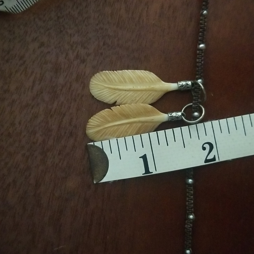 Two feathers necklace - Picture 11 of 13